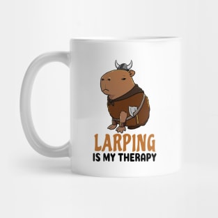 Larping is my therapy Capybara Viking Mug